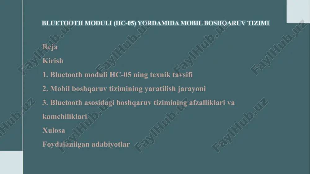 bluetooth moduli (hc-05) — PPTX