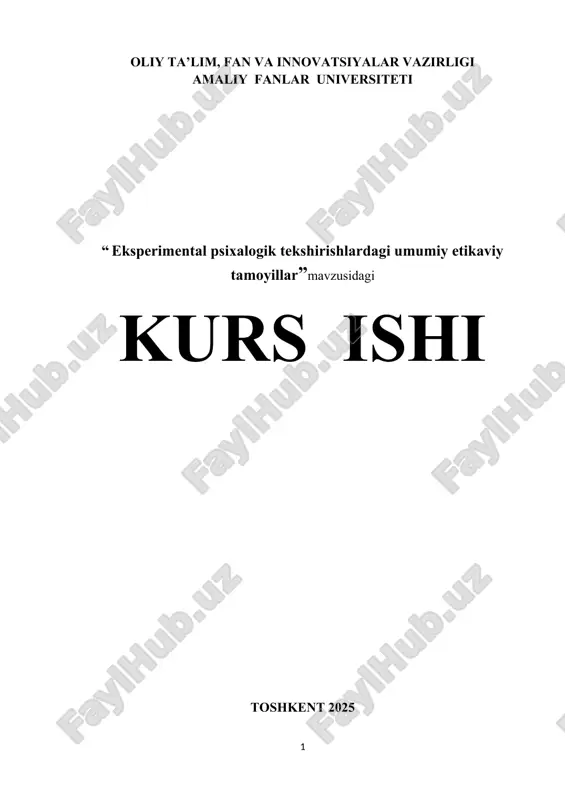 eksperimental psixalogik tekshirishlardagi umumiy etikaviy tamoyillar — DOCX