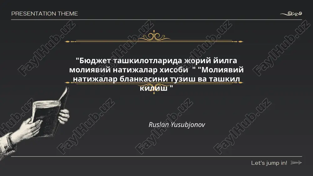 joriy yil moliyaviy natijalar — PPTX