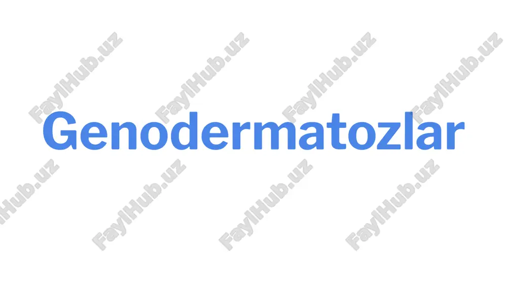 genodermatozlar — PPTX