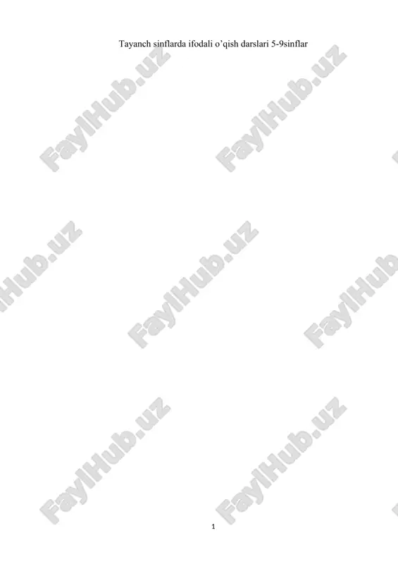 ifodali o‘qish darslari — DOCX