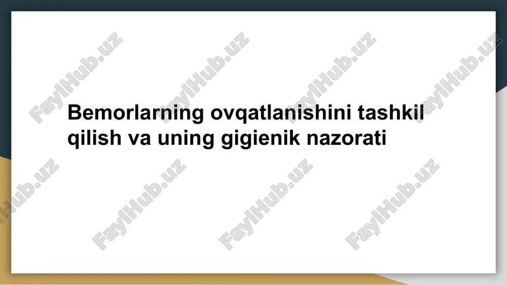 bemorlarning ovqatlanishi — PDF
