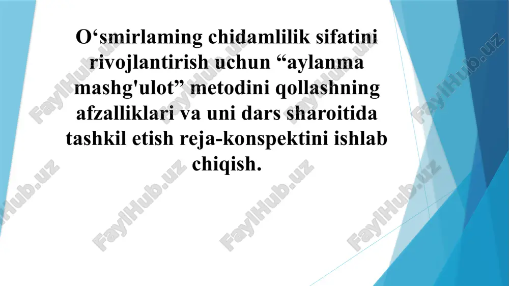 “aylanmamashg'ulot” metodi — PPTX