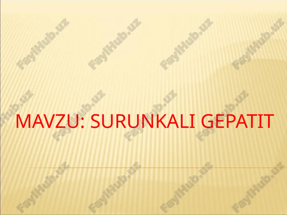 surunkali gepatit — PPTX
