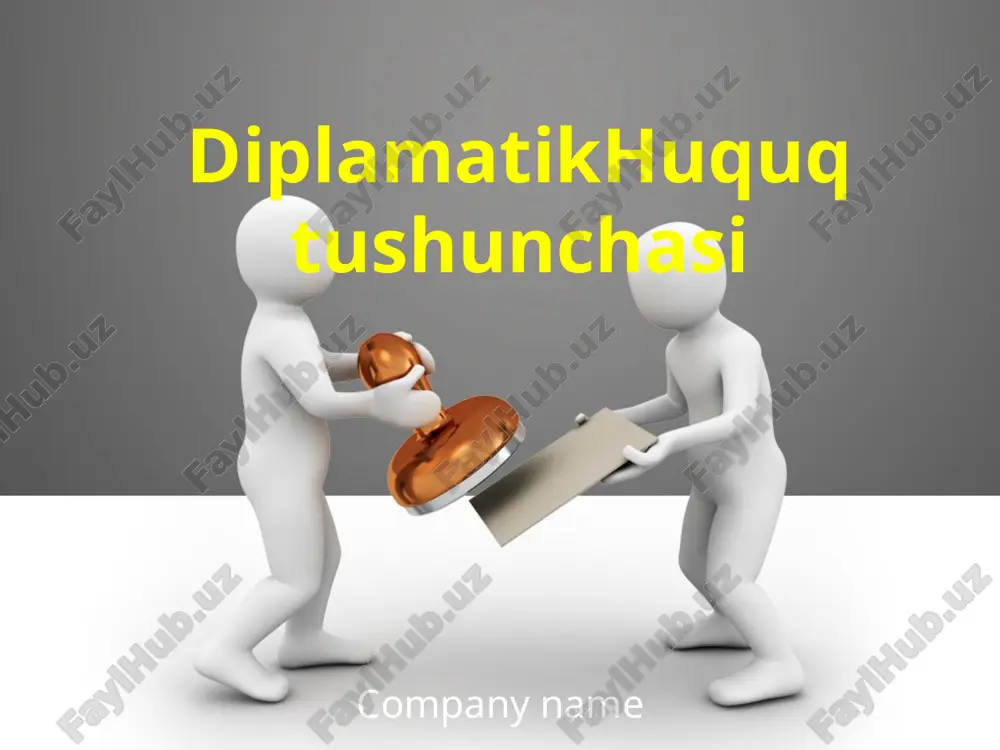 diplamatik huquq tushunchasi — PPTX