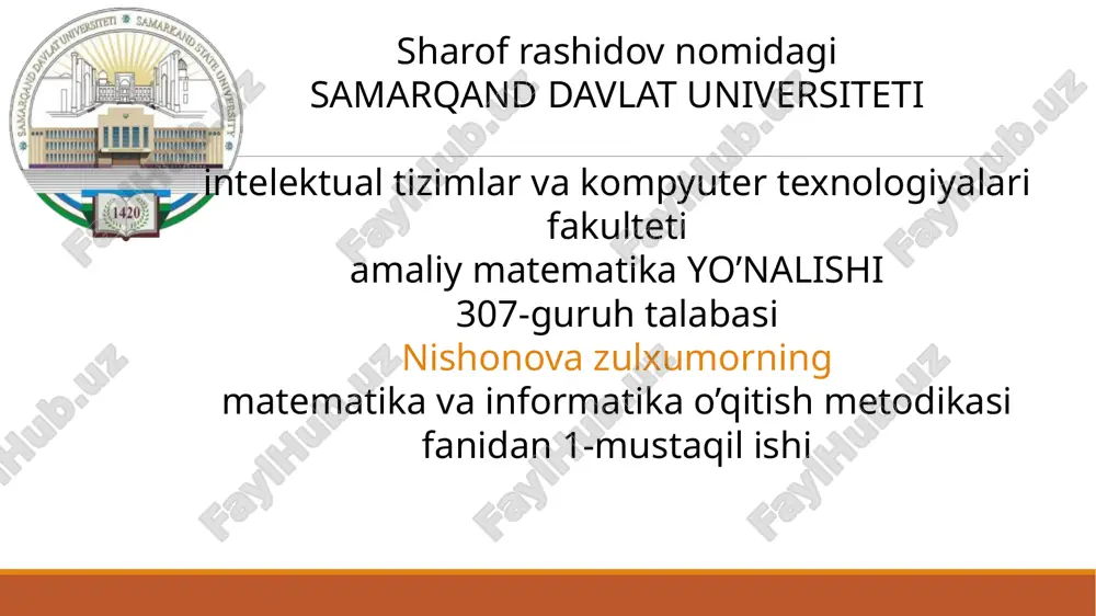 grafik va diogrammalar mavzusini oʻqitish metodikasi — PPTX