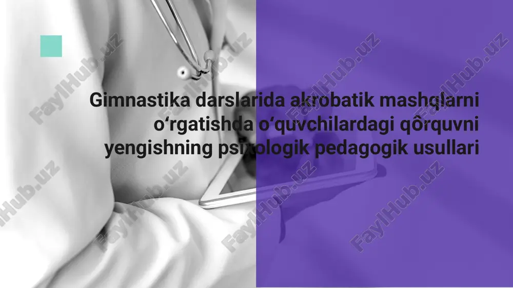 gimnastika darslarida akrobatik mashqlar — PPTX