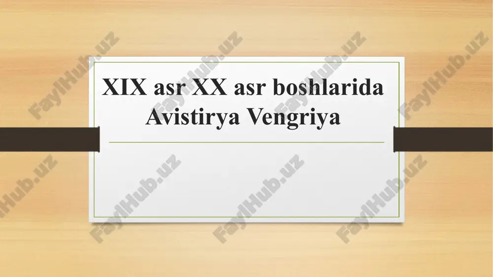 avstriya-vengriya imperiyasi — PPTX