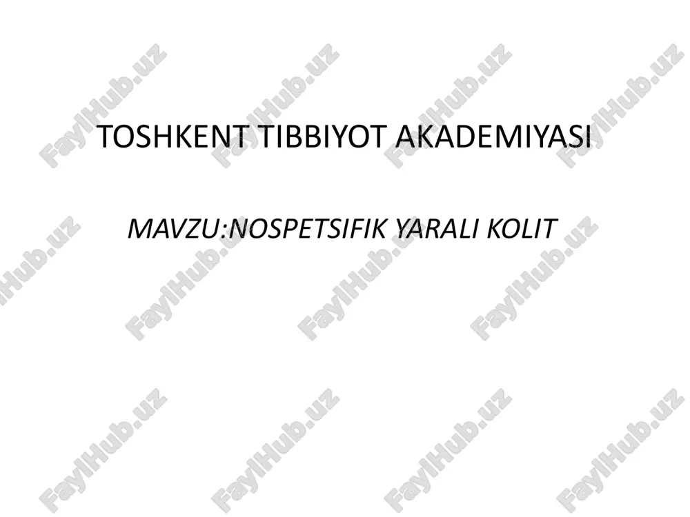 nospetsifik yarali kolit — PPTX