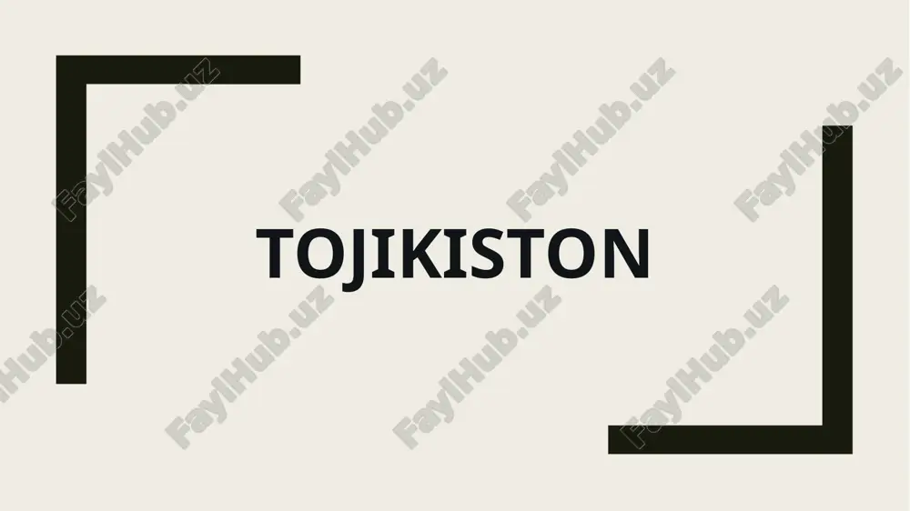 tojikiston — PPTX