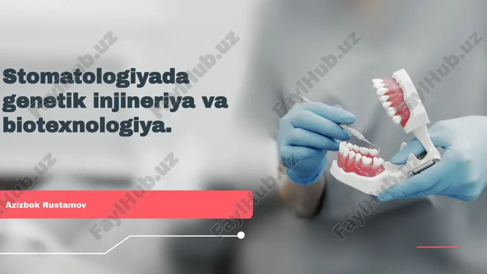 genetik injineriya va biotexnologiya — PPTX