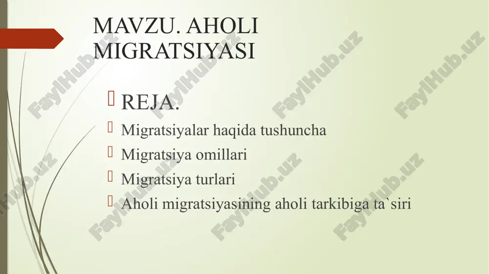 aholi migratsiyasi — PPTX