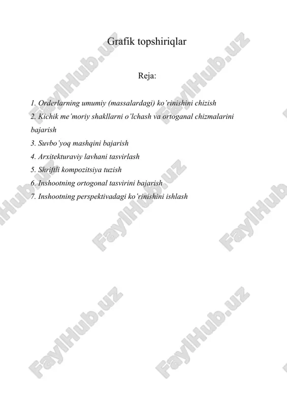 grafik topshiriqlar — DOCX