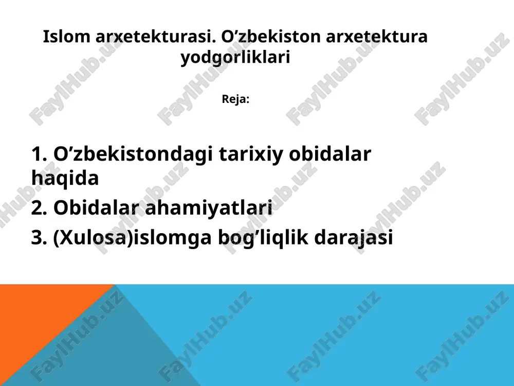 islomarxetekturasi.o’zbekistonarxetekturayodgorliklari — PPTX