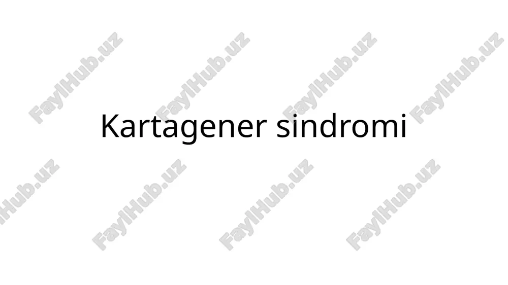 kartagener sindromi — PPTX