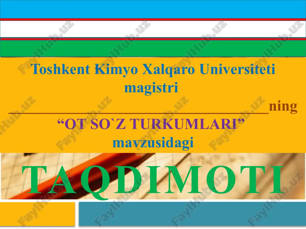 ot so'z turkumlari — PPTX