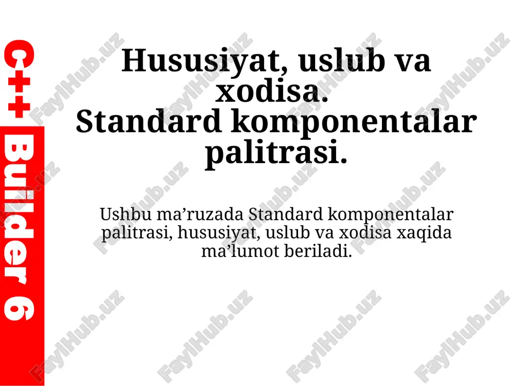 standardkomponentalarpalitrasi — PPTX
