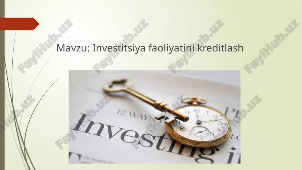 investitsiyafaoliyatinikreditlash — PPTX