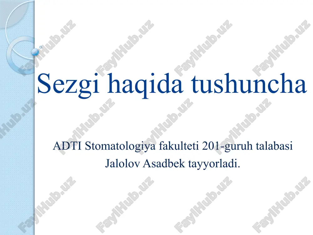 sezgi haqida tushuncha — PPTX