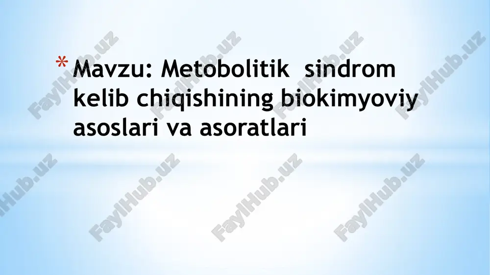 metaboliksindrom — PPTX