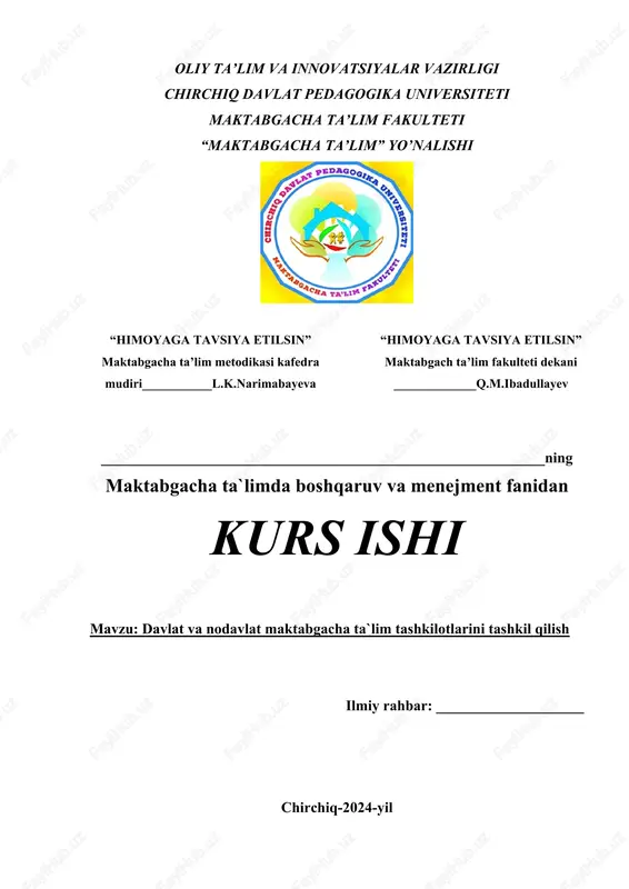 maktabgacha ta’lim — DOCX