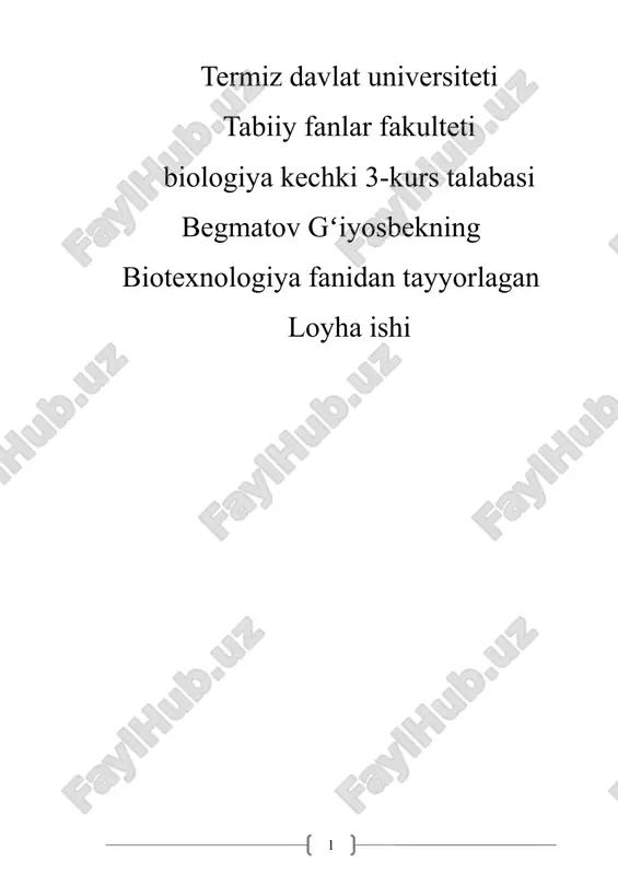 bioreaktor ish rejimini modellashtirish va optimallashtirish — DOCX