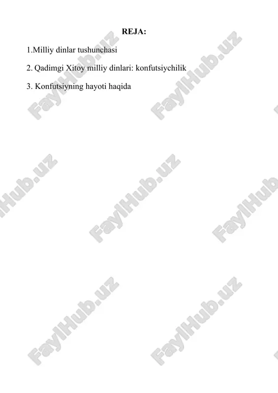 milliy dinlar tushunchasi — DOCX