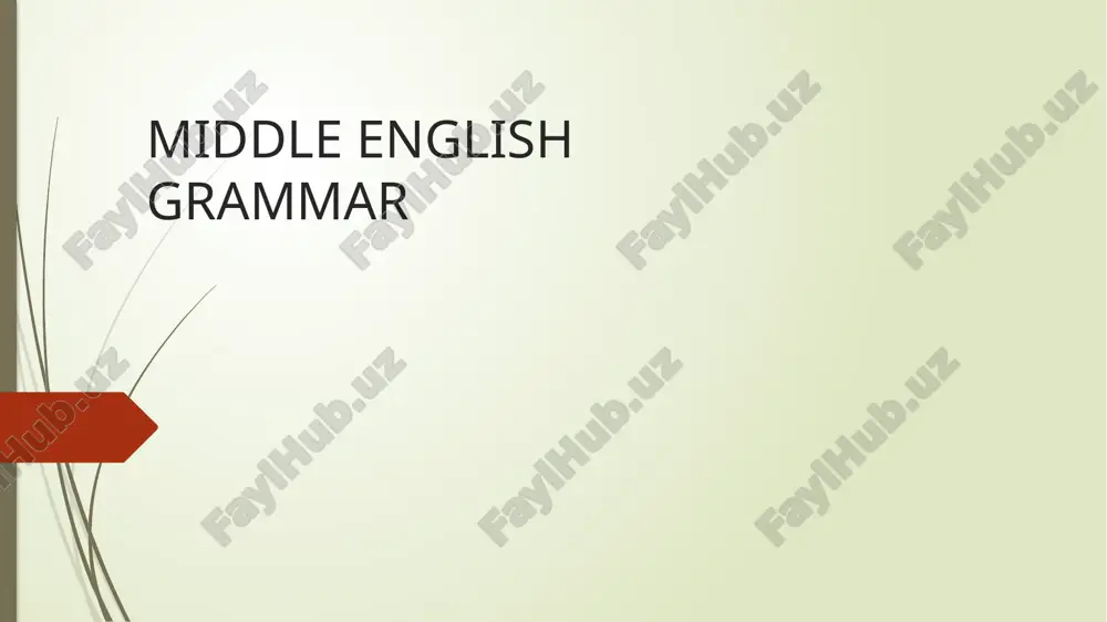 middle english grammar — PPTX