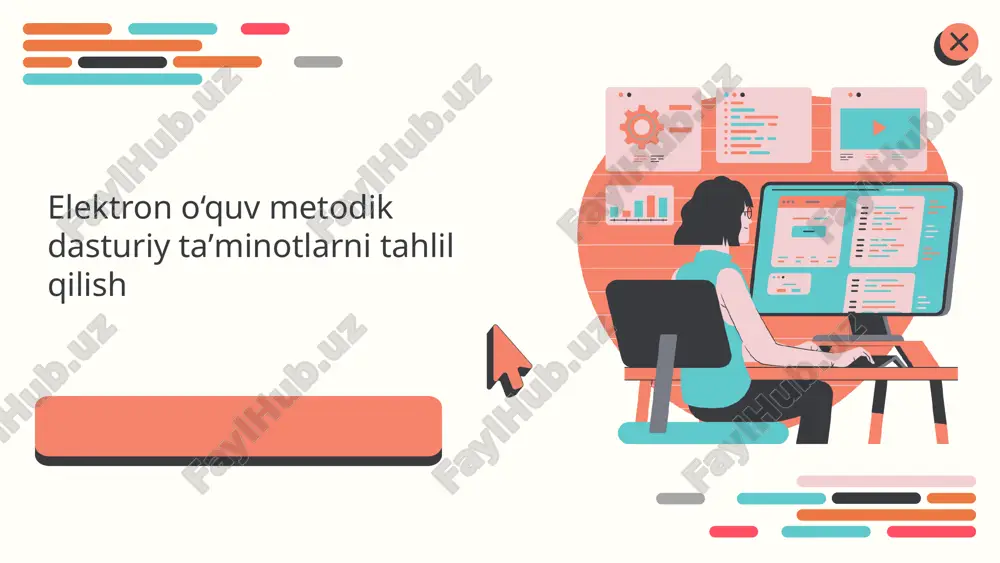 elektron o‘quv metodik dasturiy taʼminotlarni tahlil qilish — PPTX