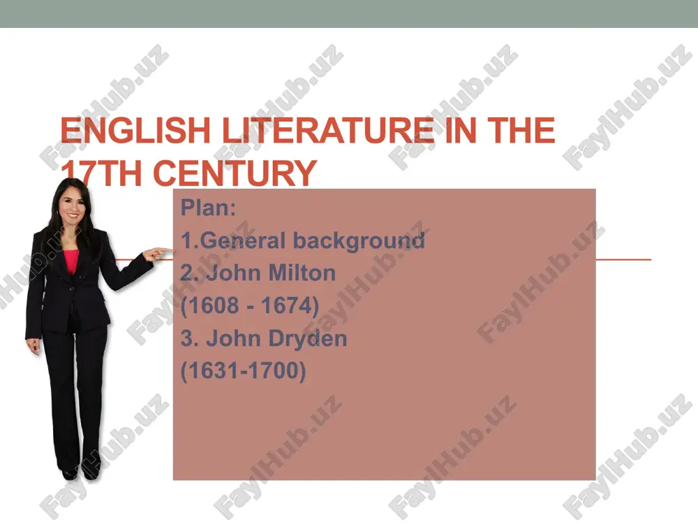 english literature in the 17th century — PPTX