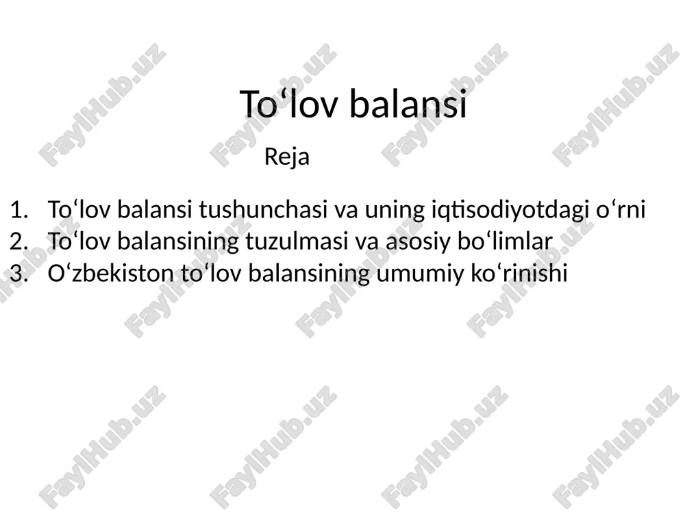 toʻlovbalansi — PPTX
