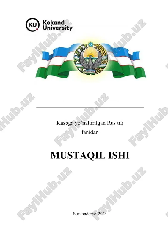 kasbga yo’naltirilgan rus tili fanidan — DOCX