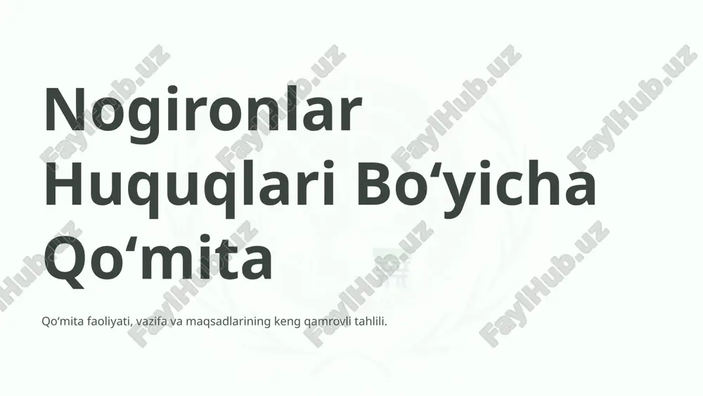 nogironlar huquqlari boʻyicha qoʻmita — PPTX