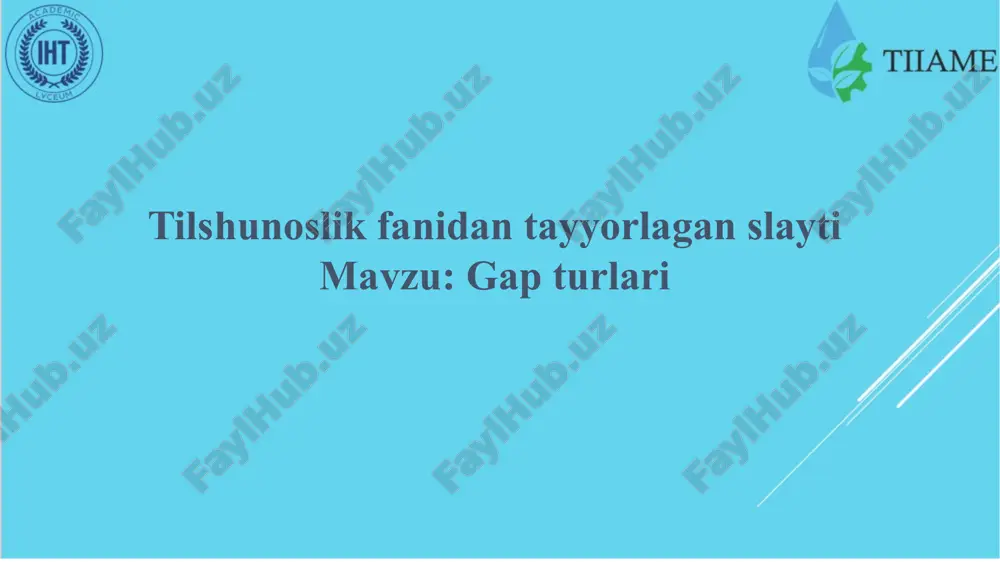 gap turlari — PPTX