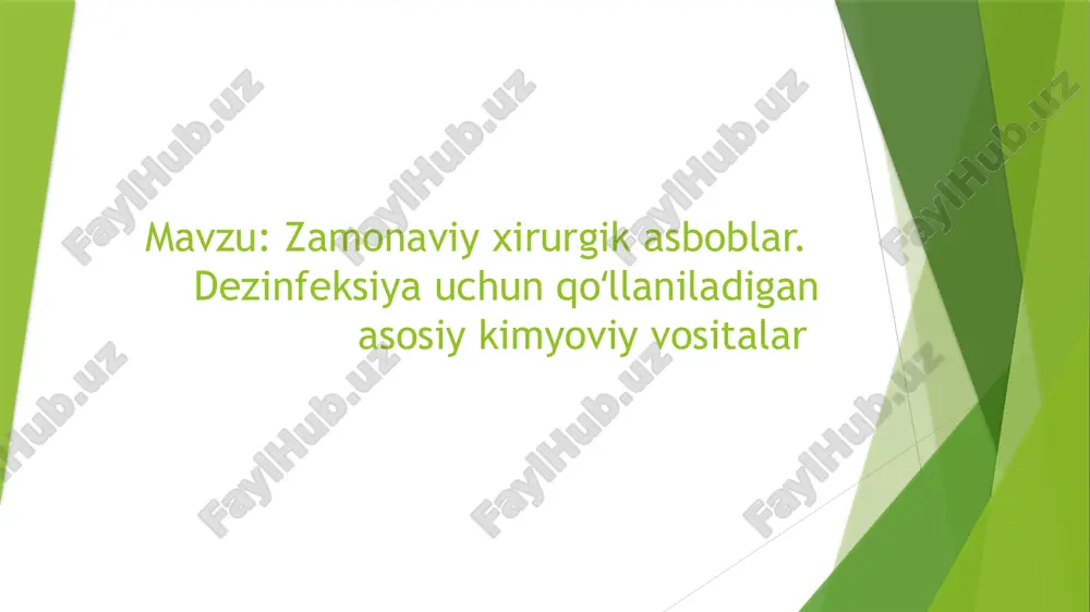 zamonaviy xirurgik asboblar — PPTX
