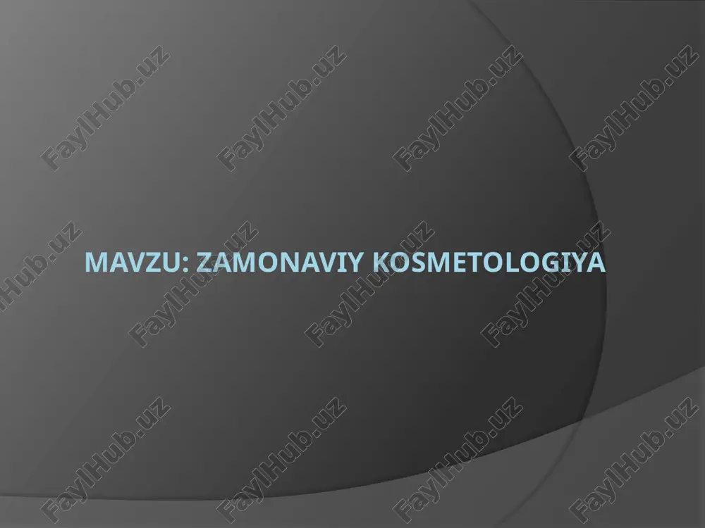 zamonaviykosmetologiya — PPTX