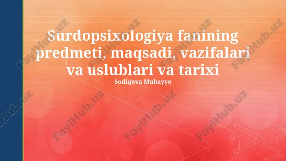 surdopedagogika — PPTX