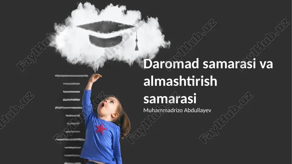 daromad samarasi va almashtirish samarasi — PPTX