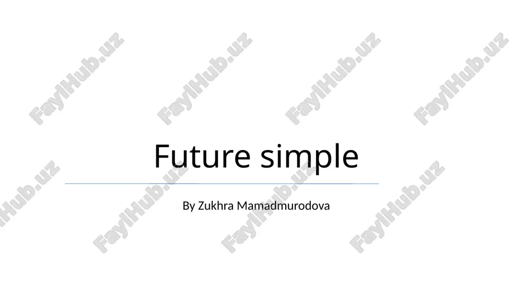 future simple — PPTX