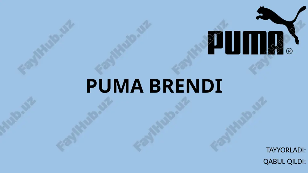 puma brendi — PPTX