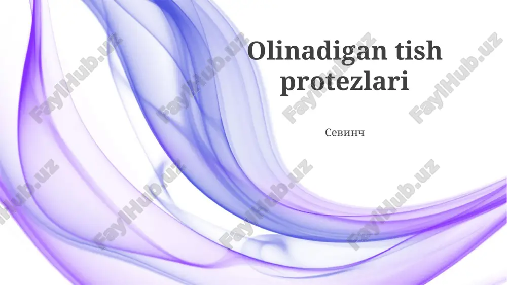 olinadigan tish protezlari — PPTX