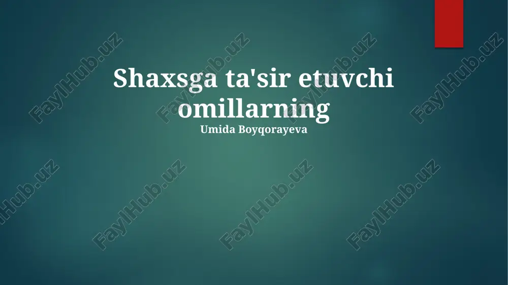 travmatik hodisaning tabiati — PPTX