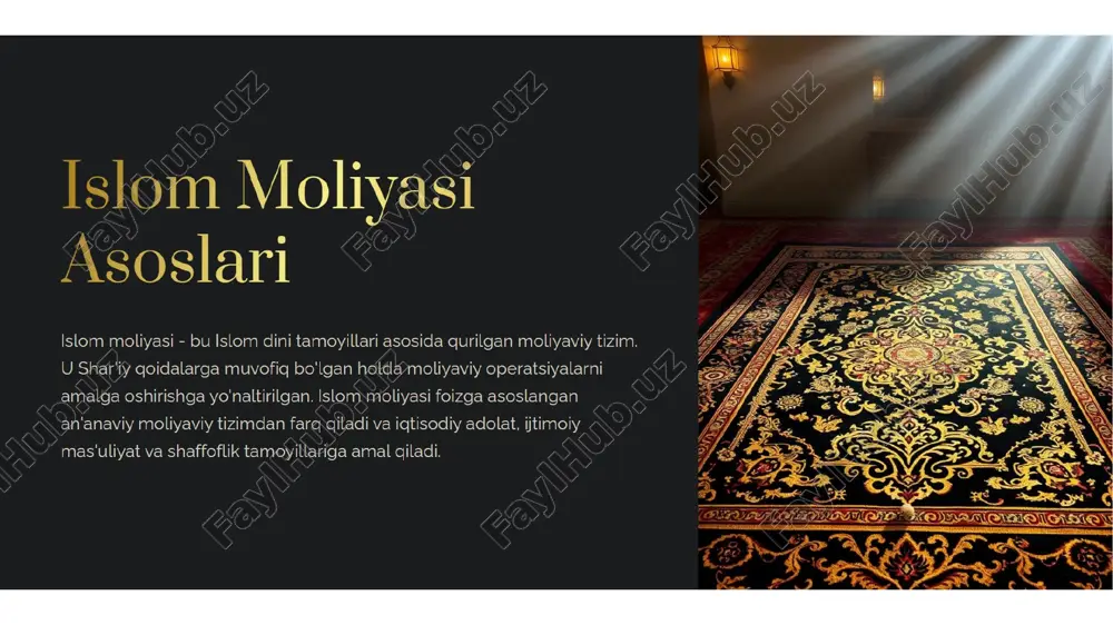 islomiy moliya — PPTX