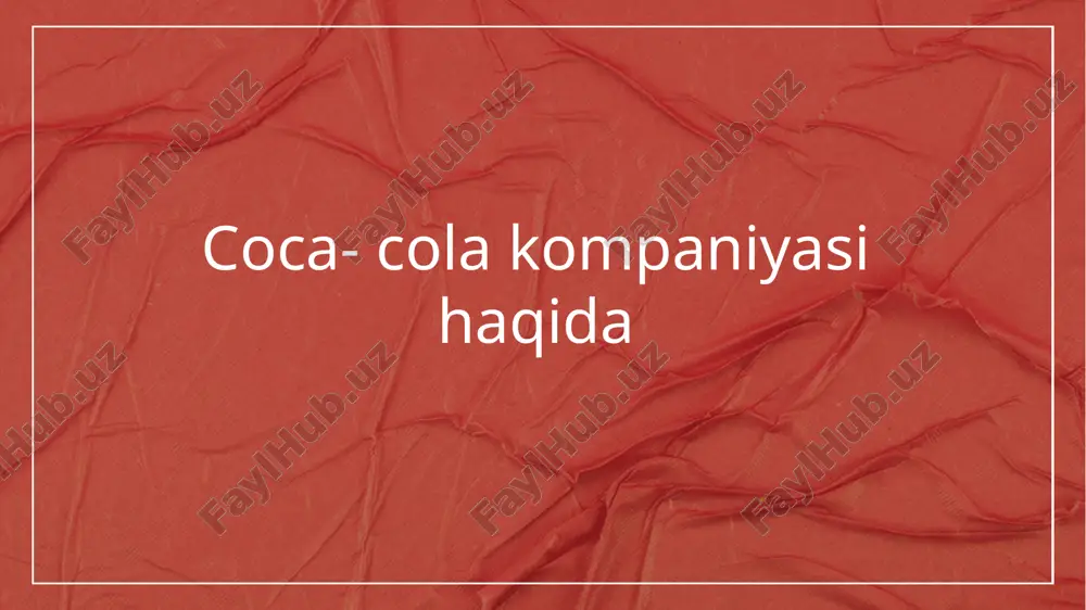 coca-cola — PPTX