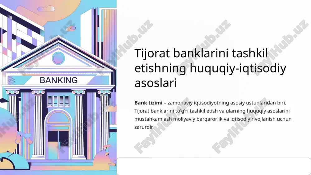 uzoq muddatli moliyalashtirish uchun mablag’lar manbalari — PPTX