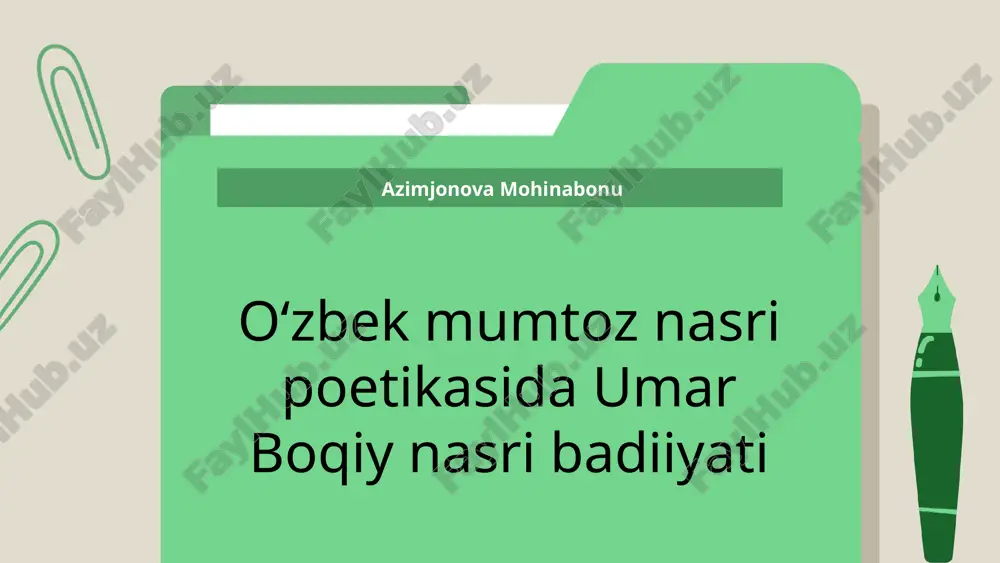 umar boqiy nasri badiiyati — PPTX