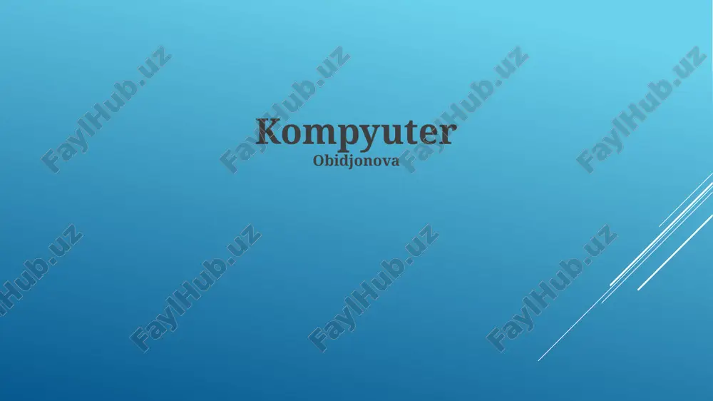 kompyuter — PPTX