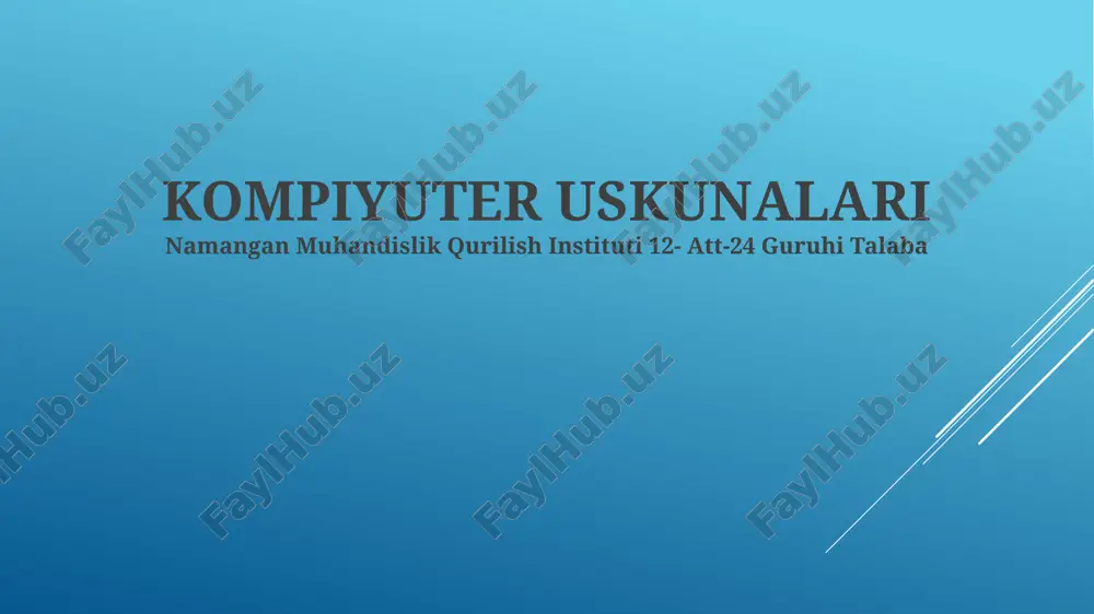 kompiyuter uskunalari — PPTX