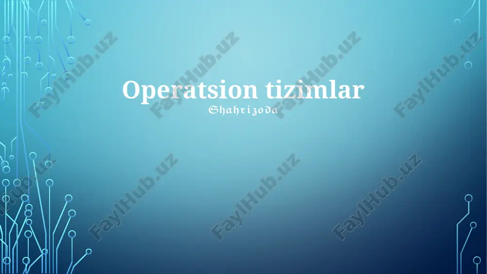 operatsion tizimlar — PPTX