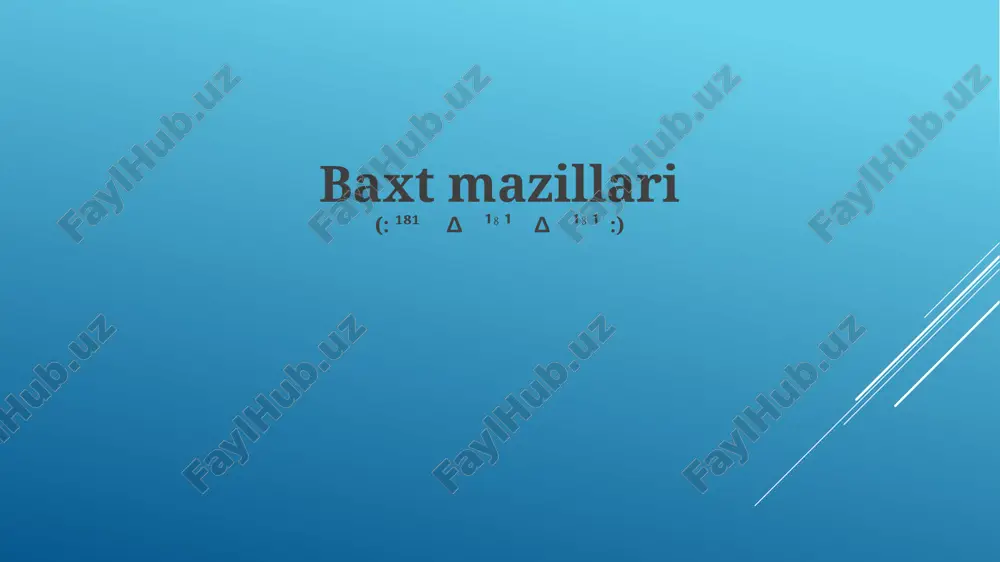 tug'ilgan kunlar tarixi — PPTX